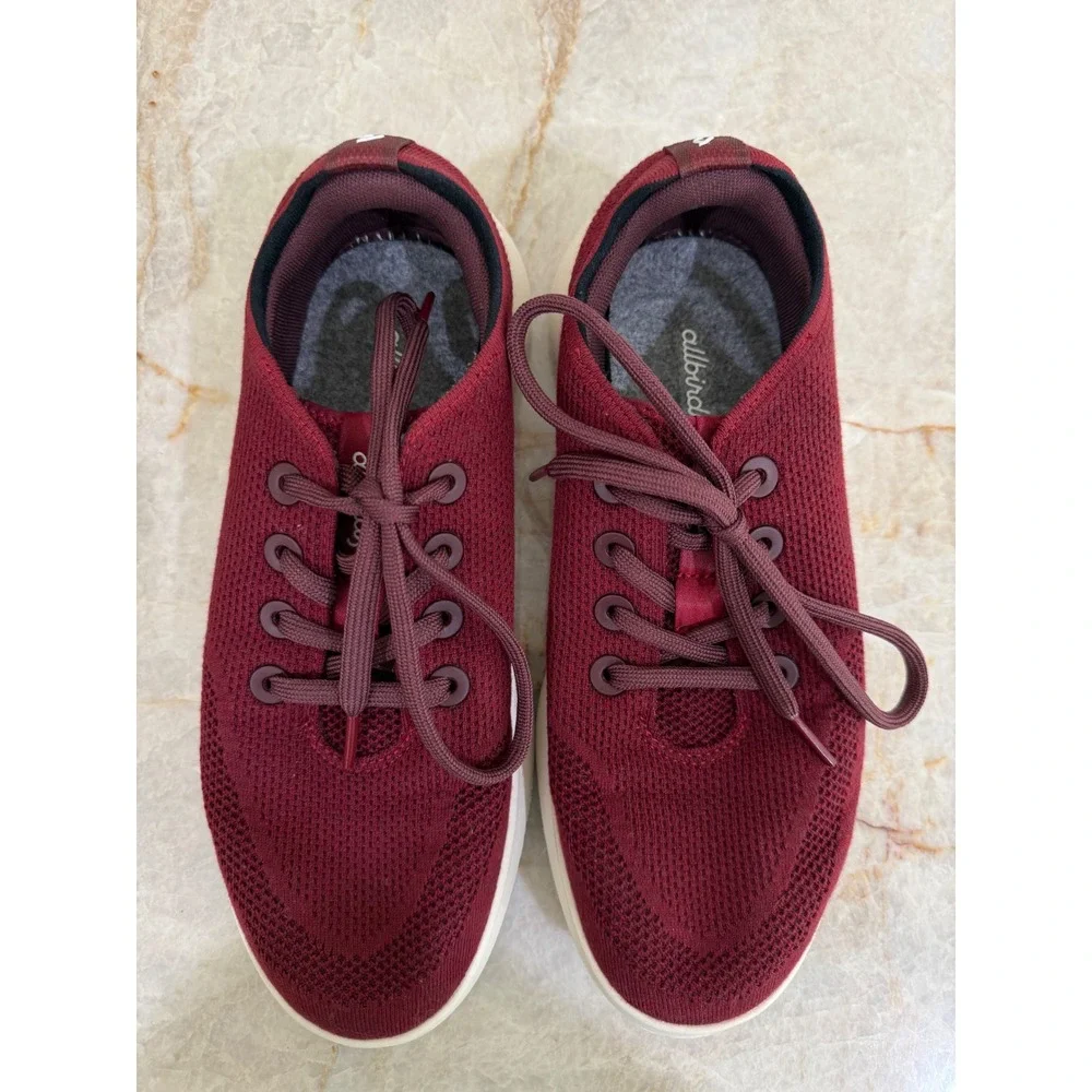 Allbirds Tree Runner Go Burgundy Women's Sneakers A10967 Size 10
